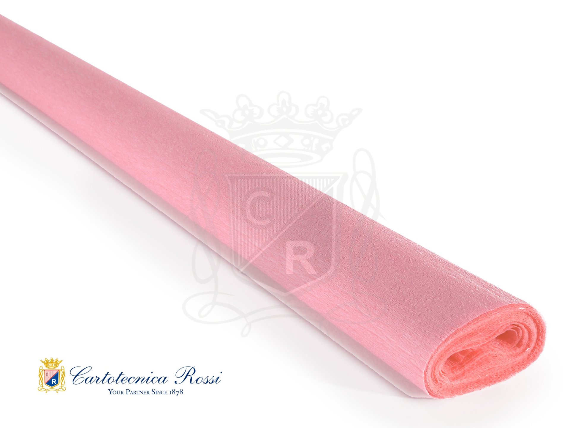 Crespate 'Didattica' 40g (32 g/m²) 50x250 Tinta Unita - Rosa Baby