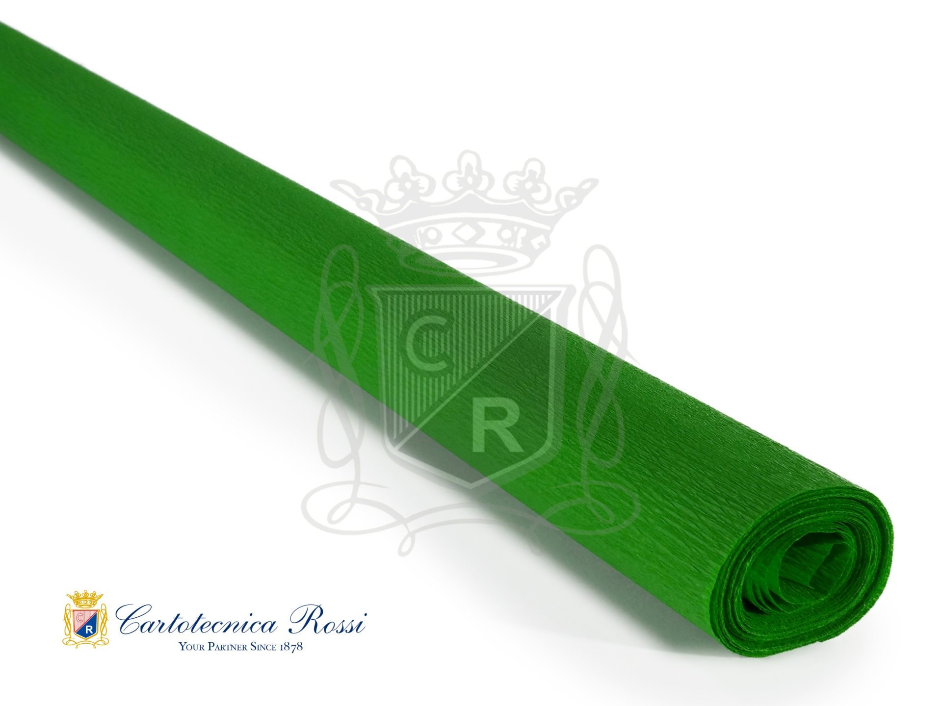 Crespate 'Didattica' 40g (32 g/m²) 50x250 Tinta Unita - Verde Prato