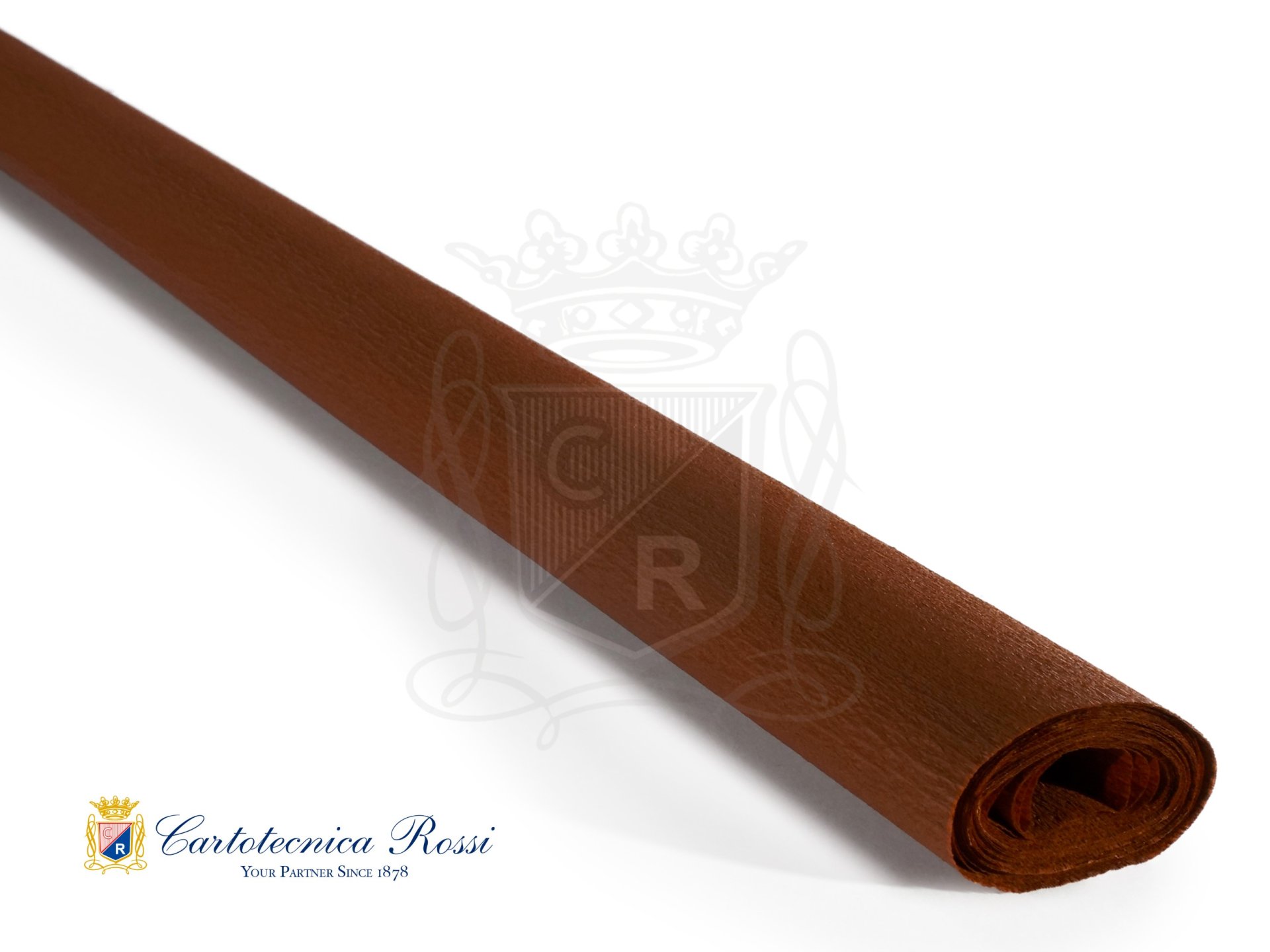 Crespate 'Didattica' 40g (32 g/m²) 50x250 Tinta Unita - Marrone 'Testa di Moro'