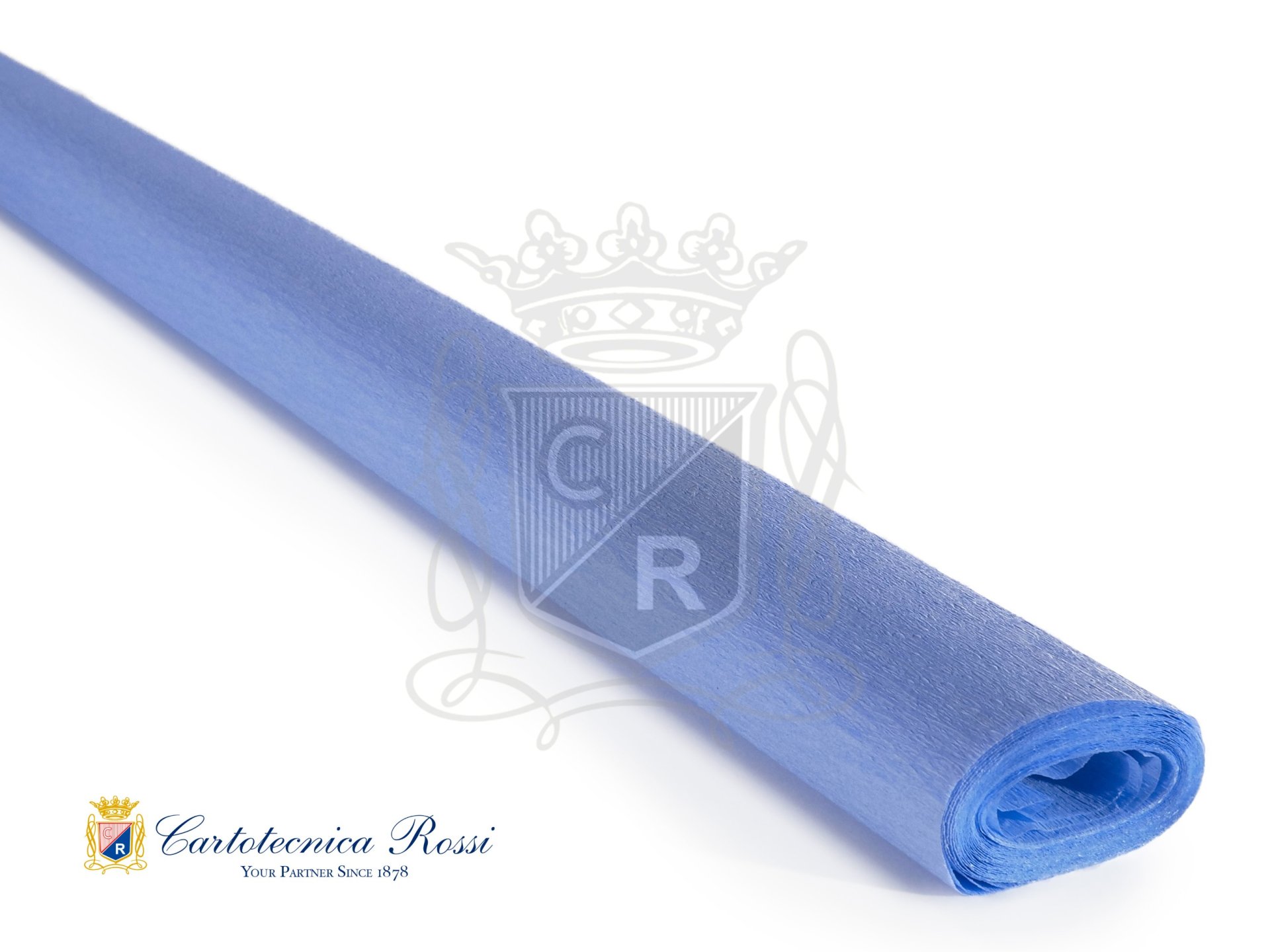 Crespate 'Didattica' 40g (32 g/m²) 50x250 Tinta Unita - Azzurro Pervinca