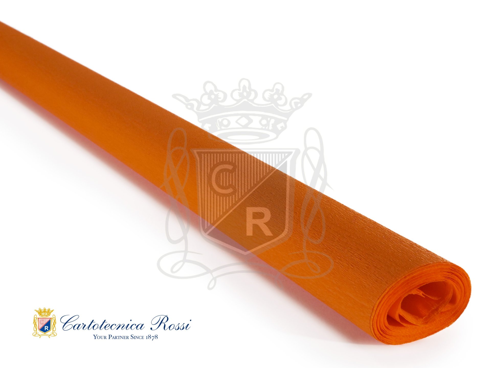 Crespate 'Didattica' 40g (32 g/m²) 50x250 Tinta Unita - Arancione