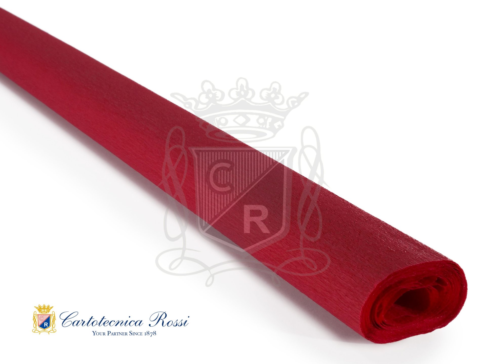 Crespate 'Didattica' 40g (32 g/m²) 50x250 Tinta Unita - Rosso