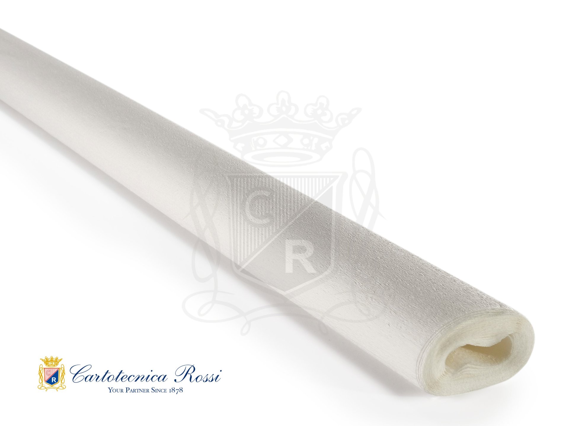 Crespate 'Didattica' 40g (32 g/m²) 50x250 Tinta Unita - Bianco
