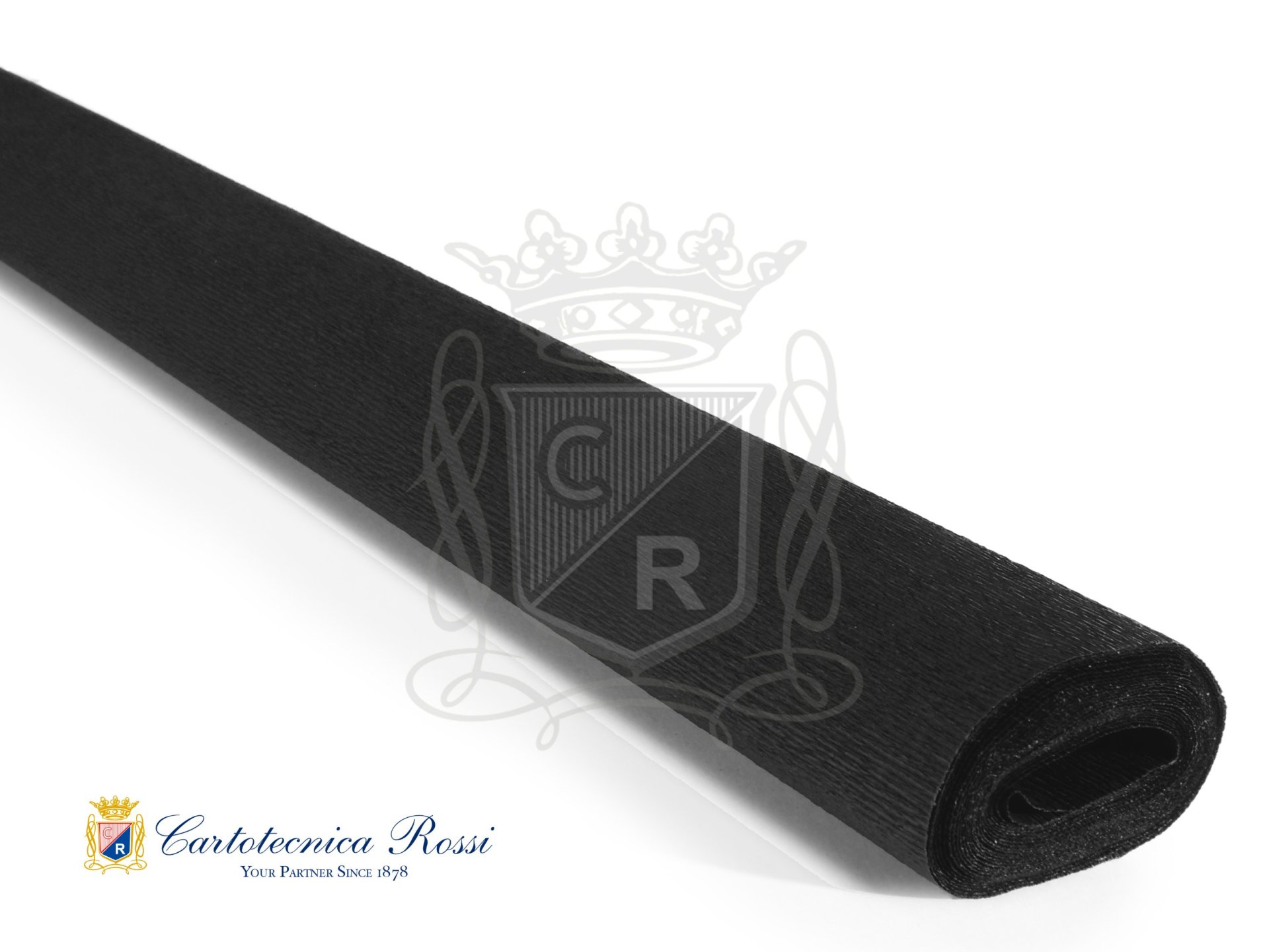 Crespate 'Didattica' 40g (32 g/m²) 50x250 Tinta Unita - Nero