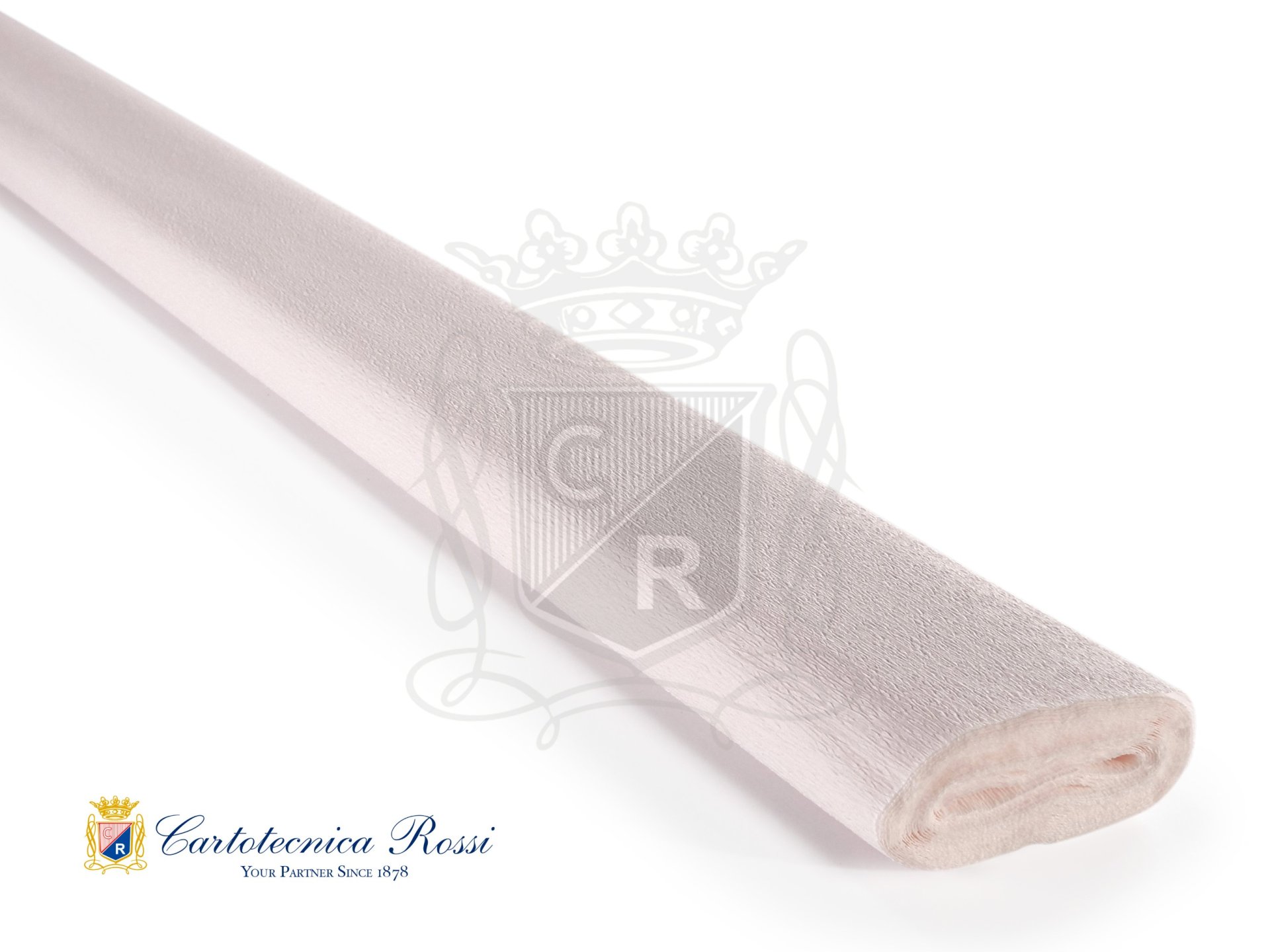 Crespate 'Hobby' 60g (48 g/m²) 50x250 Tinta Unita - Bianco Rosa
