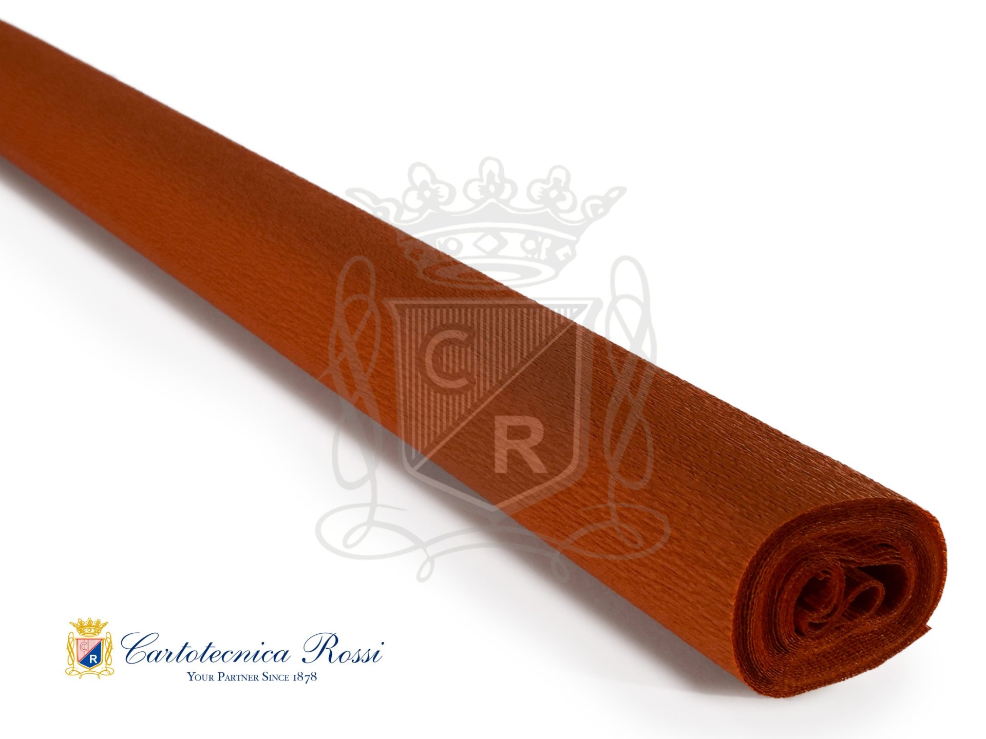 Crespate 'Hobby' 60g (48 g/m²) 50x250 Tinta Unita - Marrone 'Terra di Siena'