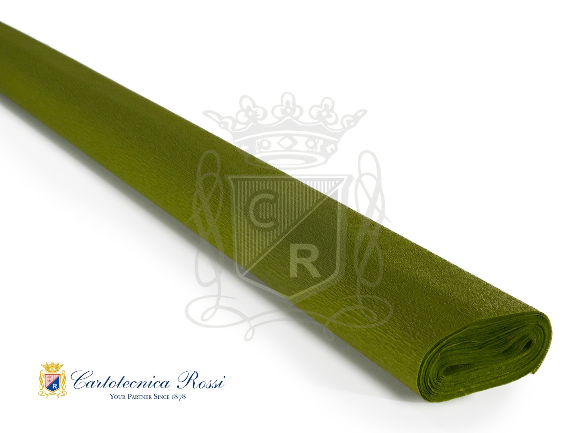 Crespate 'Hobby' 60g (48 g/m²) 50x250 Tinta Unita - Verde Muschio