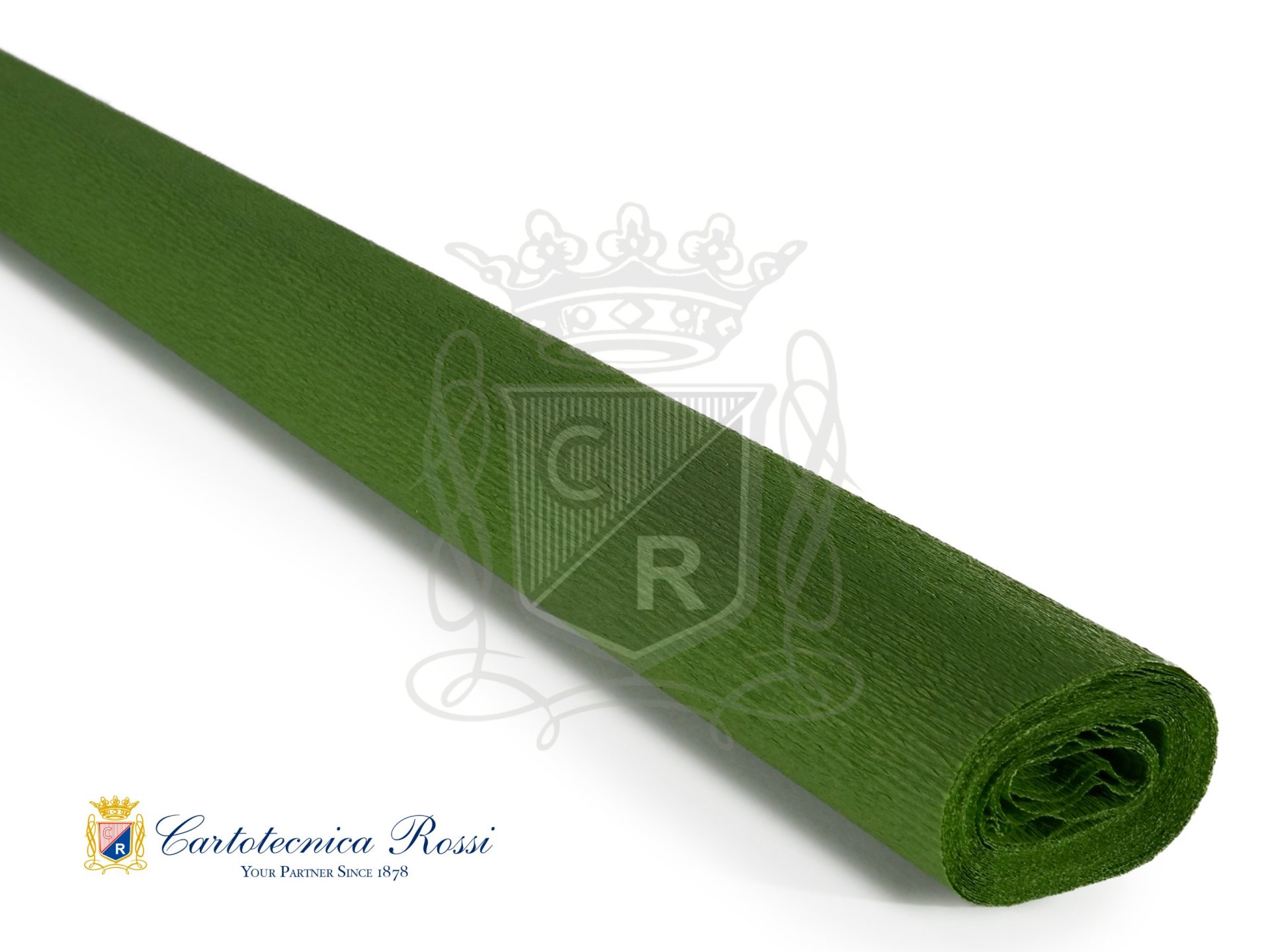 Crespate 'Hobby' 60g (48 g/m²) 50x250 Tinta Unita - Verde Oliva