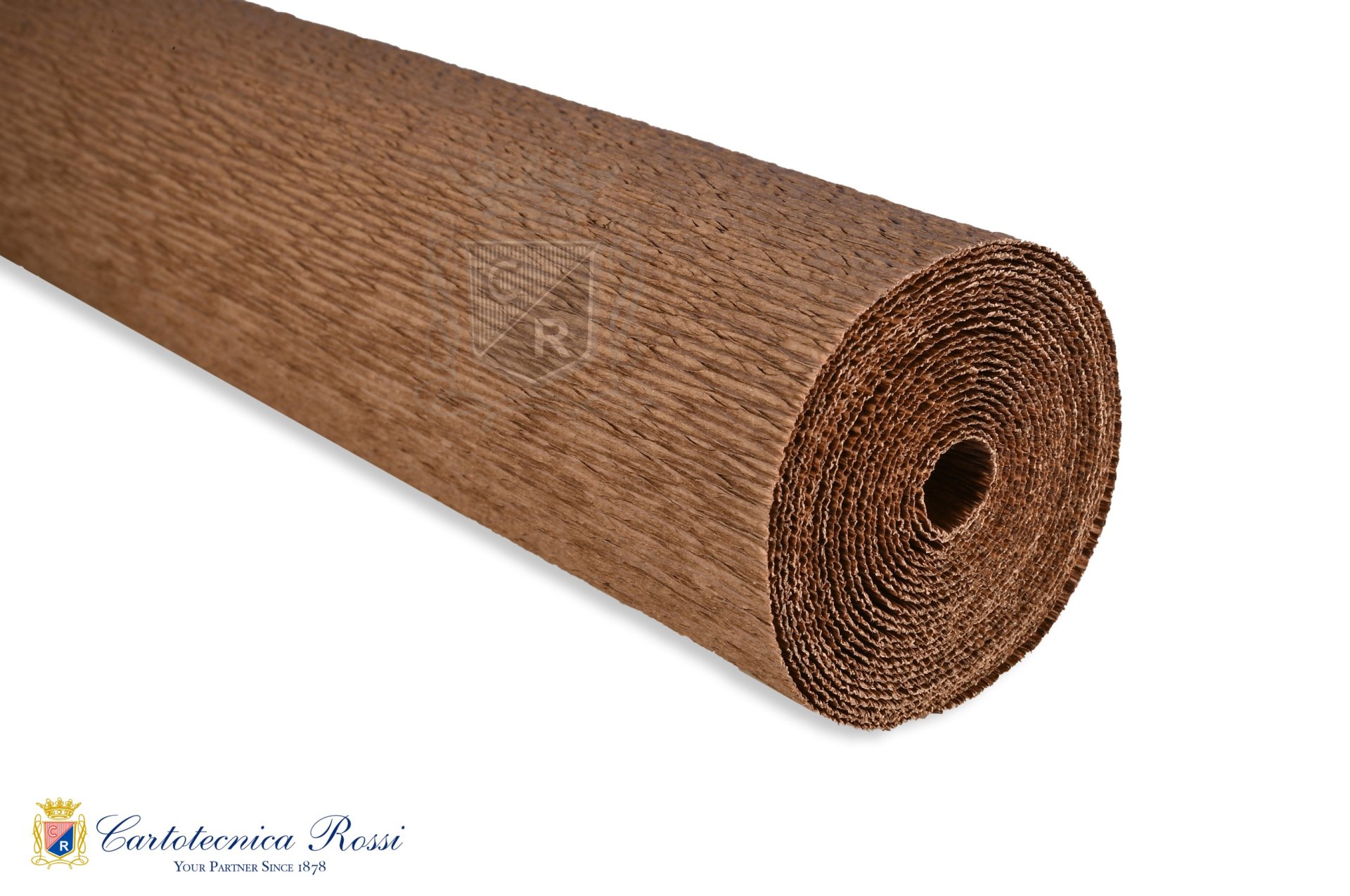 Crespate 'Artistica' 90g (120 g/m²) 50x150 Tinta Unita - Marrone Corteccia