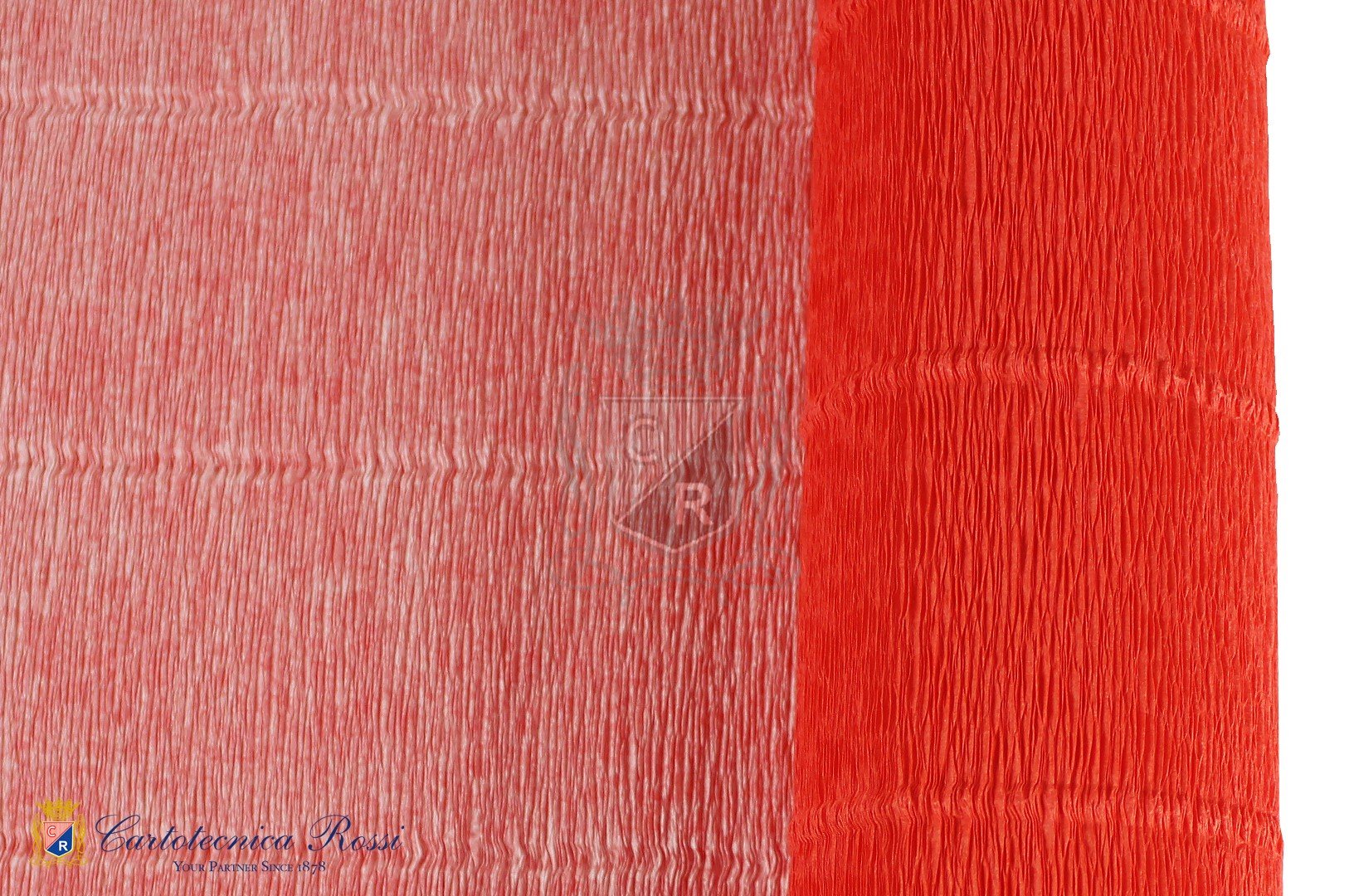 Crespate 'Fioristi' Water Resistant 140g (112 g/m²) 50x250 Tinta Unita - Arancione Intenso Stampato