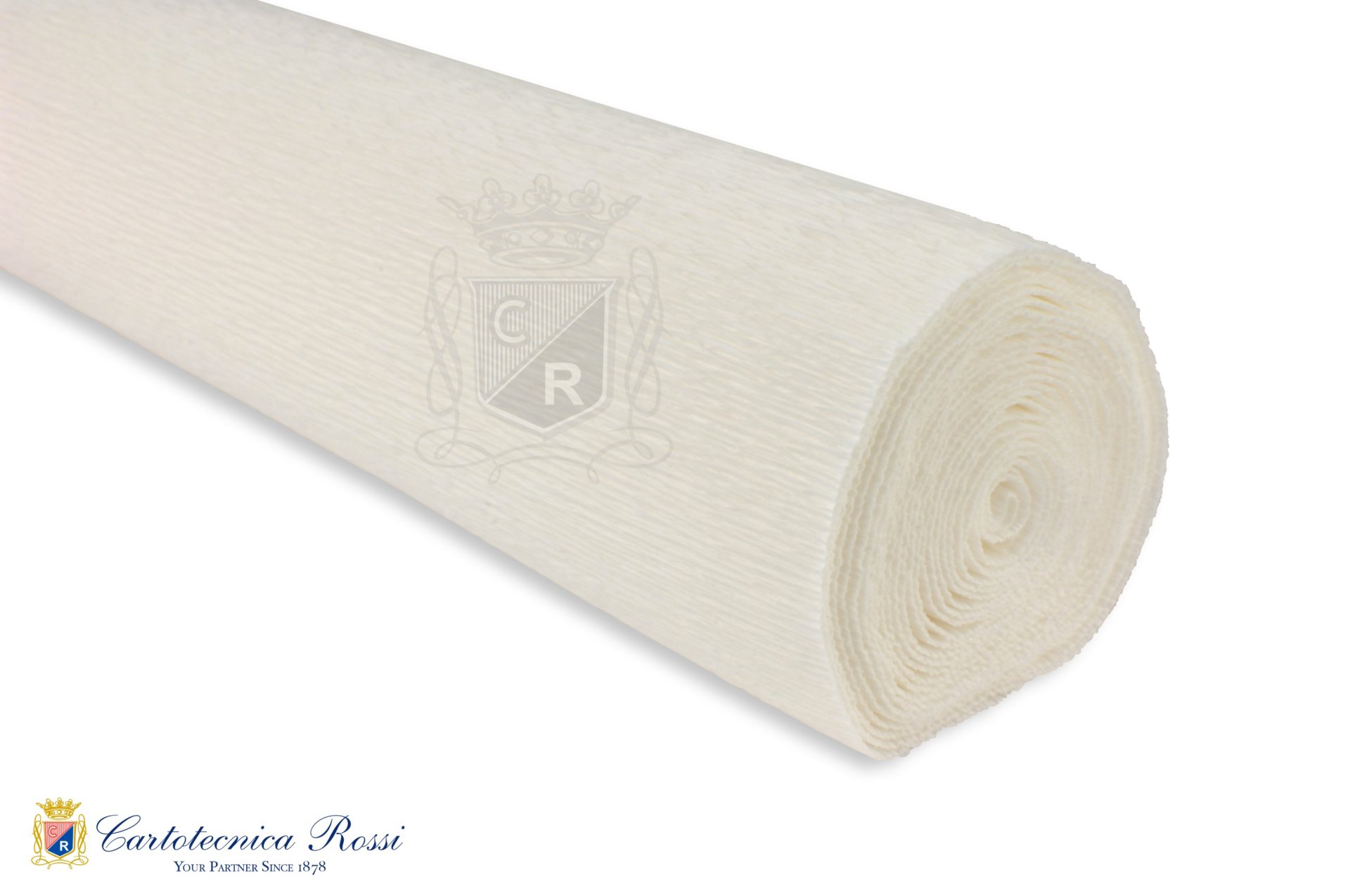 Crespate 'Fioristi' 140g (112 g/m²) 50x250 Tinta Unita - Bianco