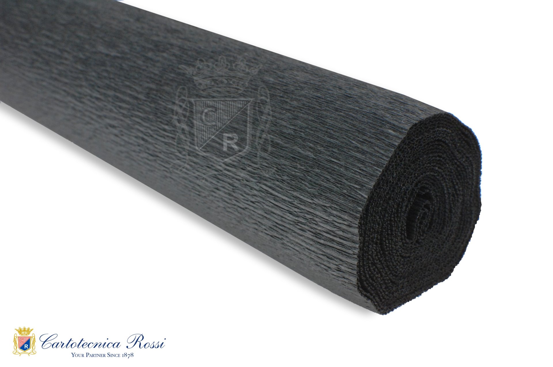 Crespate 'Fioristi' 140g (112 g/m²) 50x250 Tinta Unita - Nero