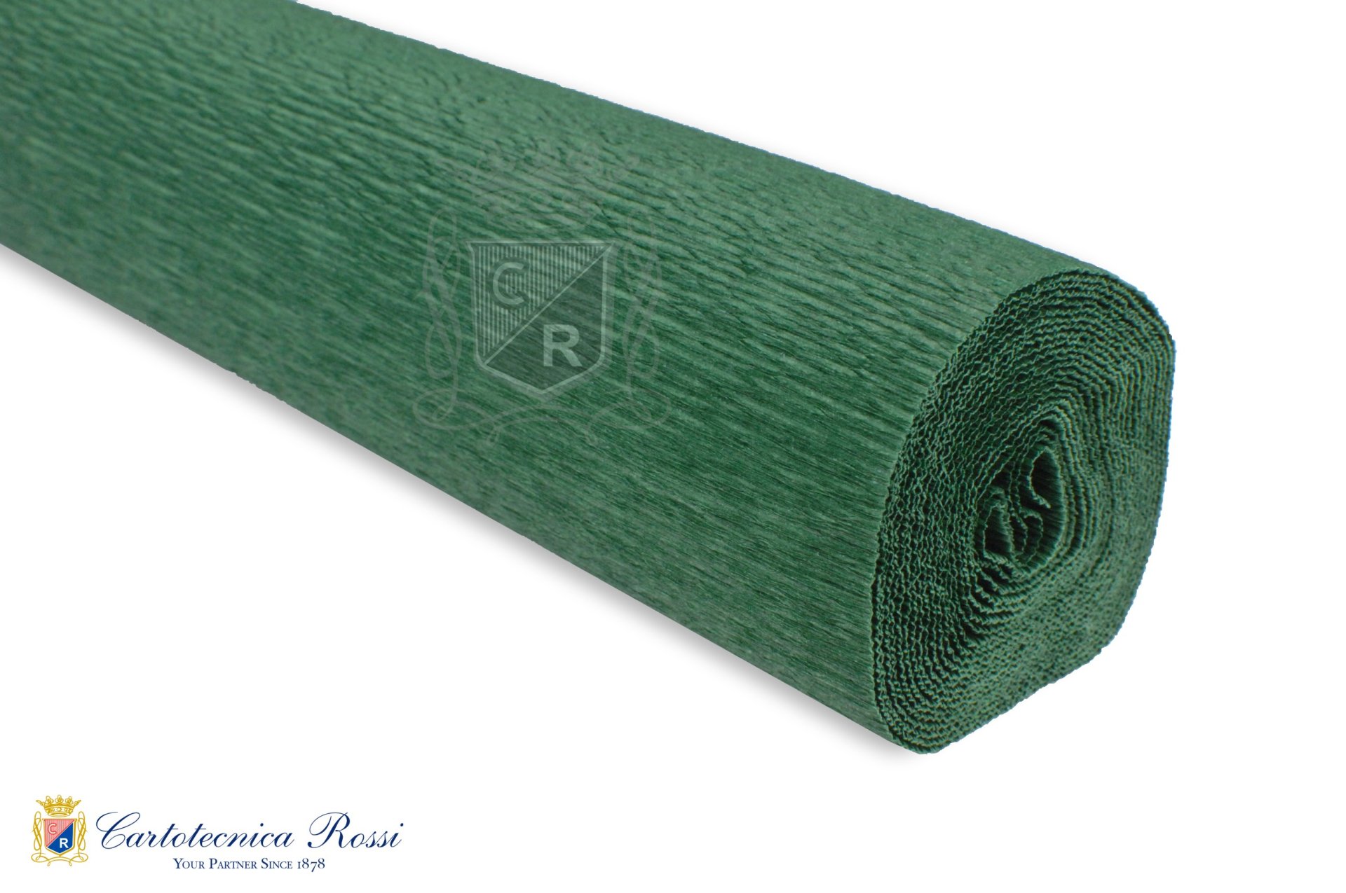 Crespate 'Fioristi' 140g (112 g/m²) 50x250 Tinta Unita - Verde Foresta