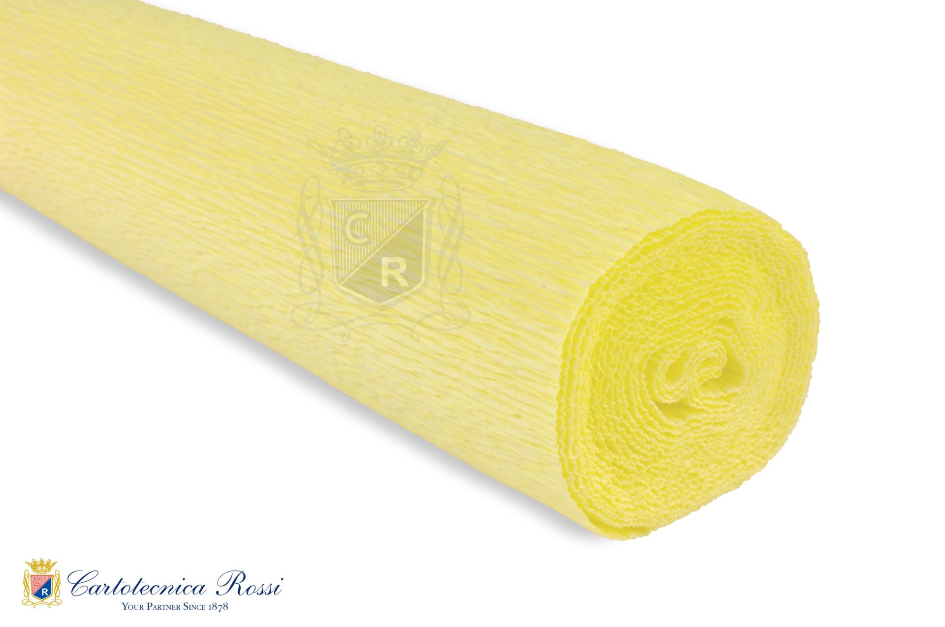 Crespate 'Fioristi' 140g (112 g/m²) 50x250 Tinta Unita - Giallo Canarino