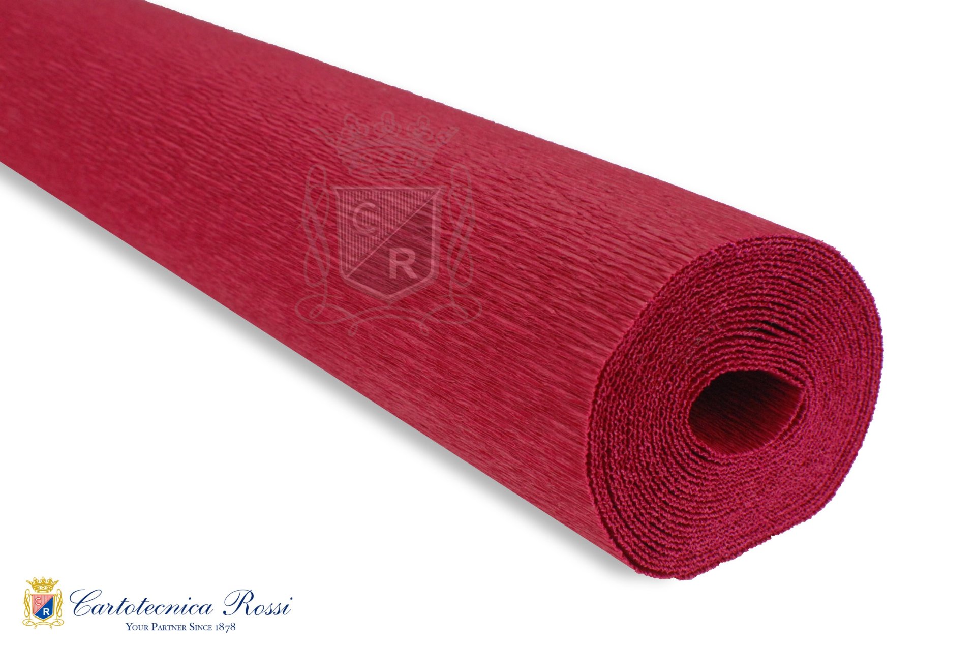Crespate 'Fioristi' 140g (112 g/m²) 50x250 Tinta Unita - Rosso Carminio