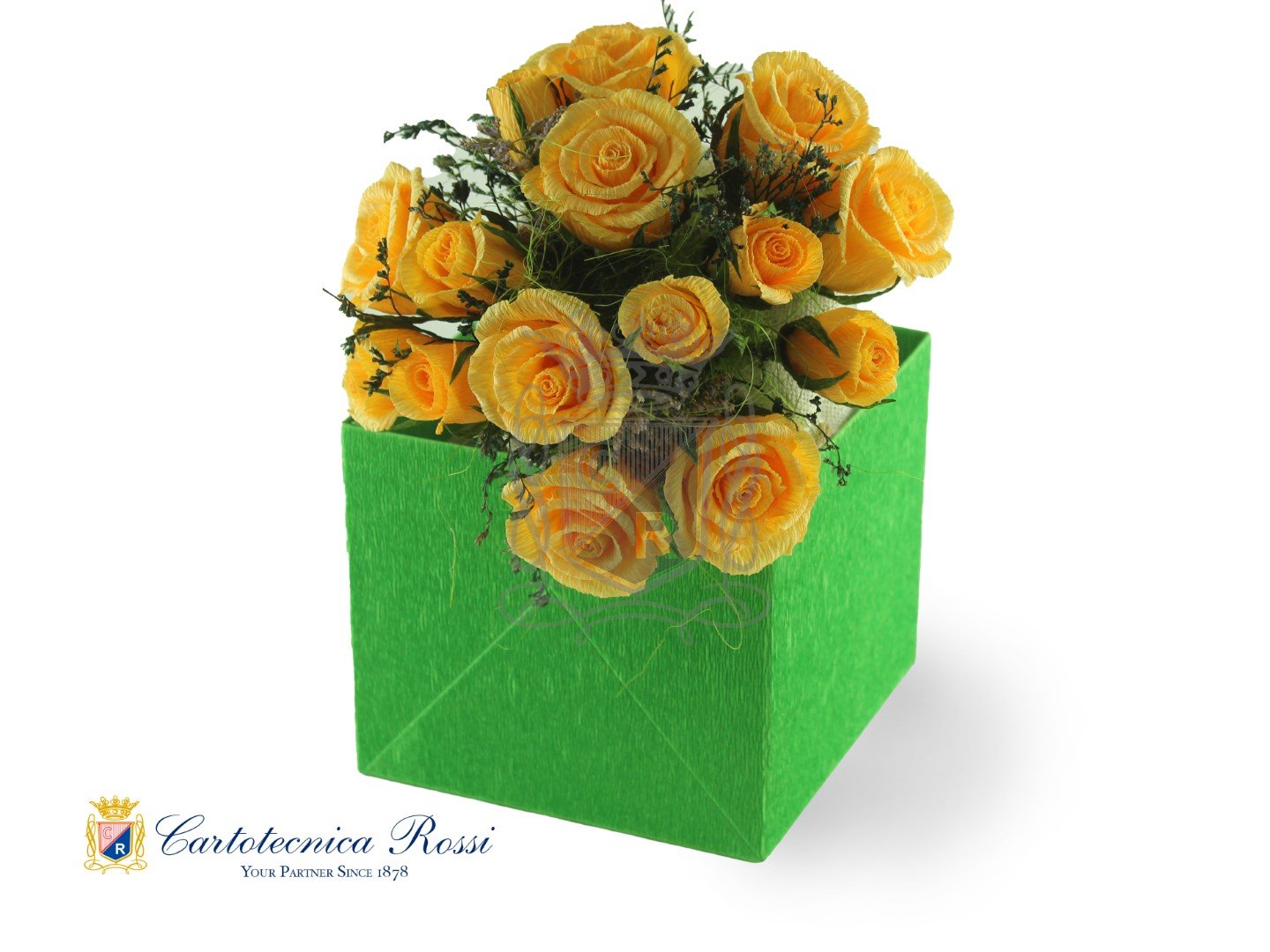 Cubo Sottovaso Water Resistant Verde 17x17x15 LxPxH - Conf. da 5 pz.