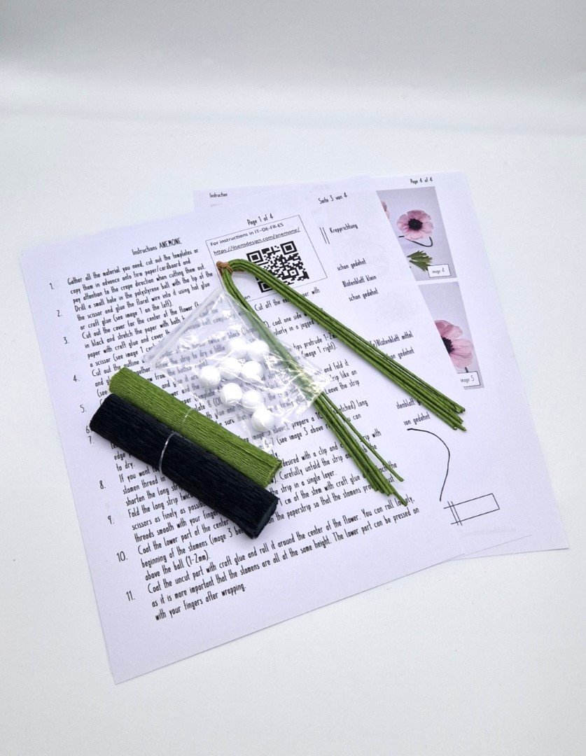 KIT Fai da te - ANEMONE - Kit per 8 Fiori