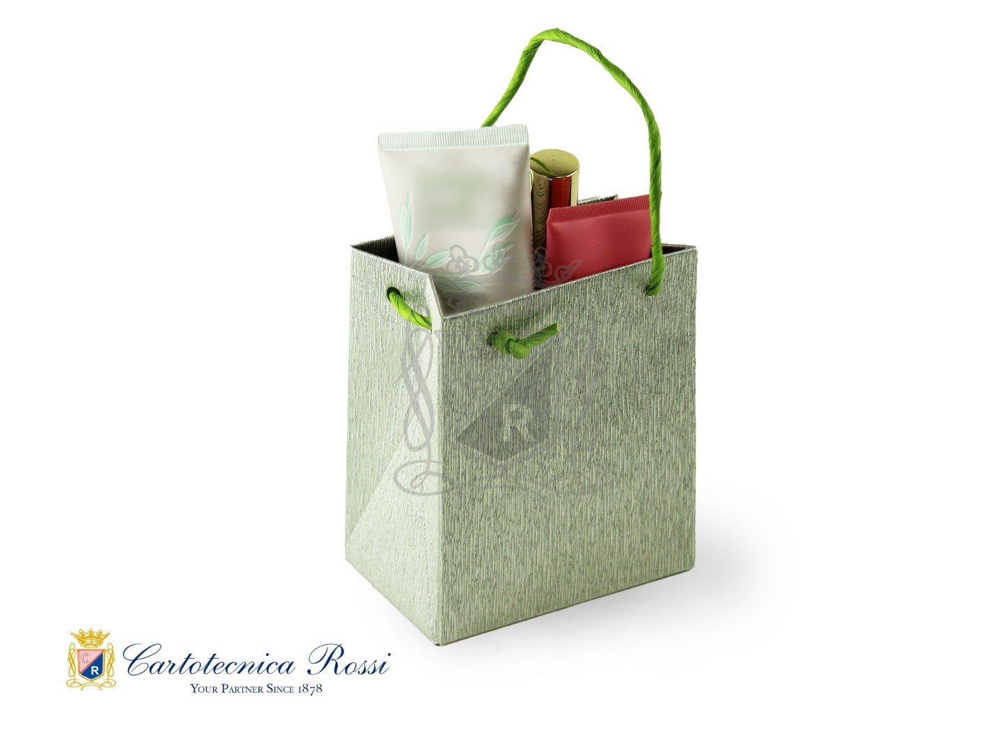 Shopper Argento Metallizzato Piccolo 11x7x13 LxPxH - Conf. da 5 pz.