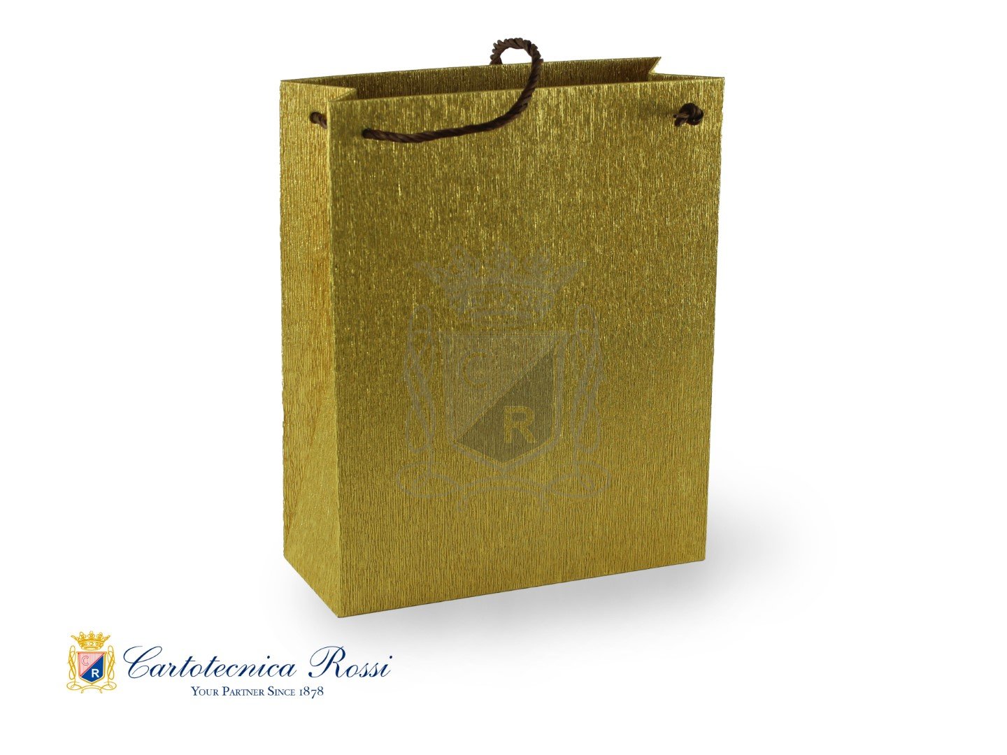 Shopper Oro Metallizzato Grande 27x10x35 LxPxH - Conf. da 5 pz.