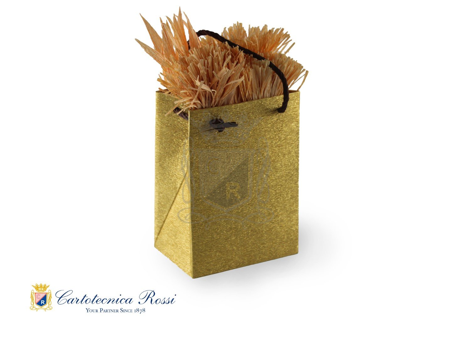 Shopper Oro Metallizzato Medio 14x9x20 LxPxH - Conf. da 5 pz.