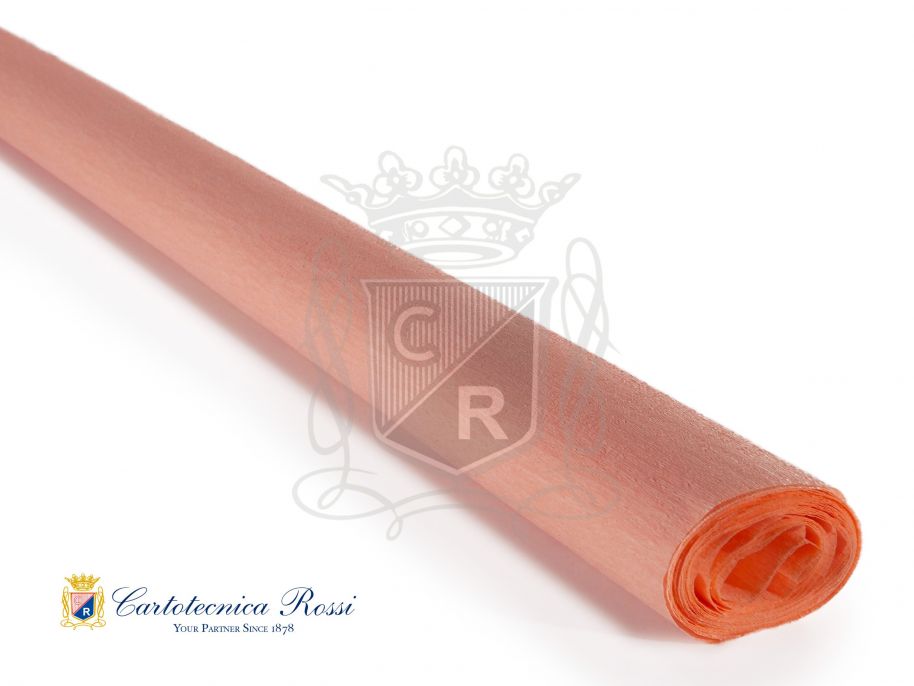 'Educational' Crepe Paper 40g (32 g/m²) 50x250 Solid Color - Salmon Pink