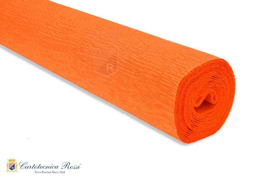 'Superior Florist' Crepe Paper 180g (144 g/m²) 50x250 Solid Colour - Intense Dutch Orange