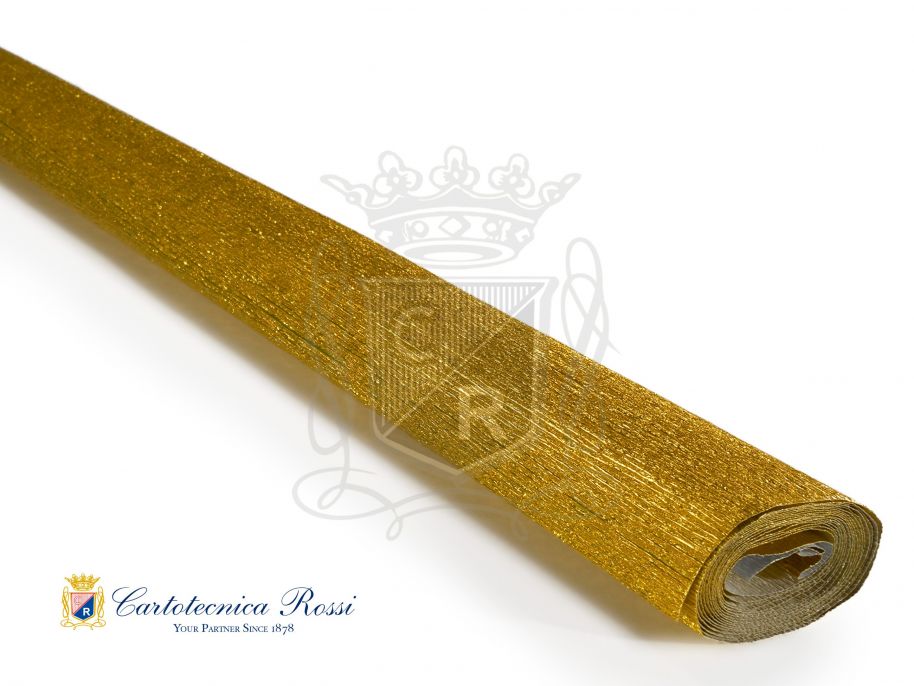 'Hobby' Crepe Paper 60g (48 g/m²) 50x150 Metallic - Yellow Gold  