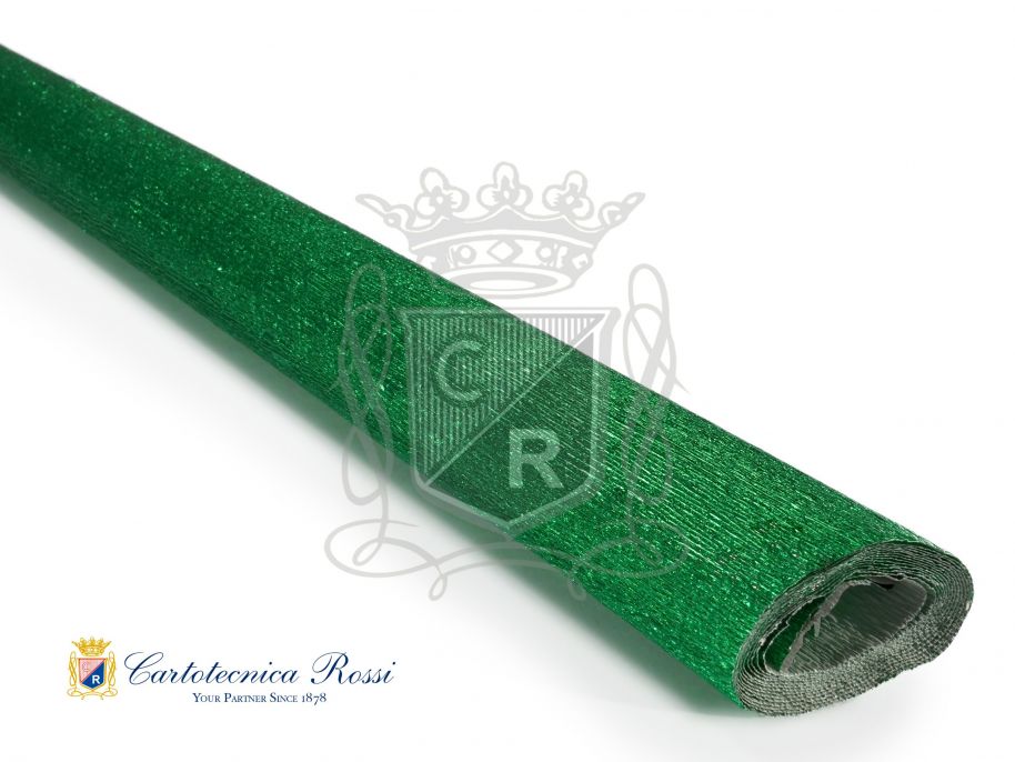 'Hobby' Crepe Paper 60g (48 g/m²) 50x150 Metallic - Brilliant Green