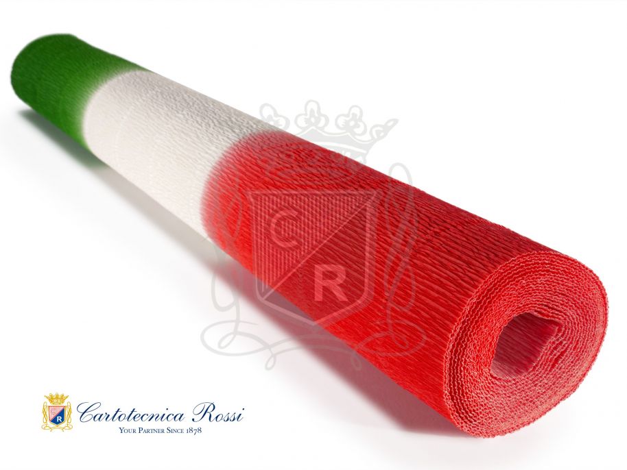 Crespate 'Fioristi Superior' 180g (144 g/m²) 50x250 Stampate - Bandiera Tricolore