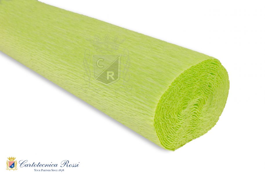 'Superior Florist' Crepe Paper 180g (144 g/m²) 50x250 Solid Colour - Acid Green