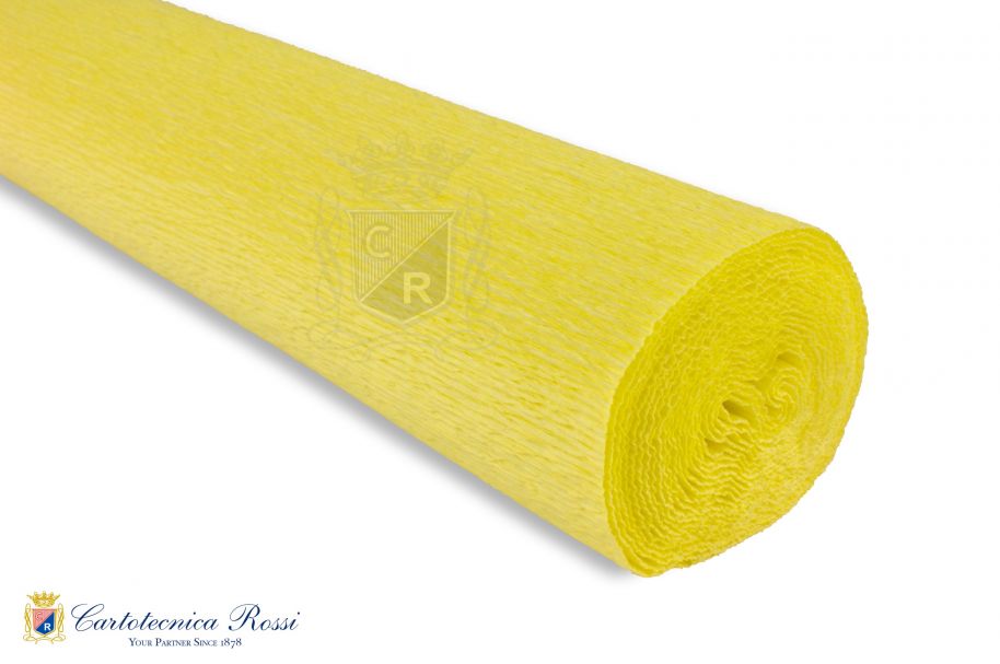 'Superior Florist' Crepe Paper 180g (144 g/m²) 50x250 Solid Colour - Lemon Yellow