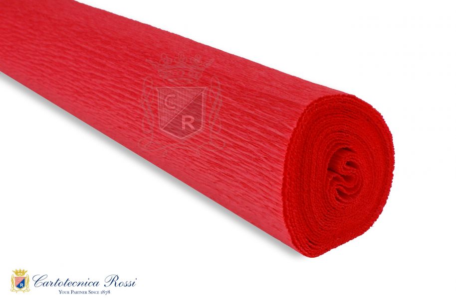 'Superior Florist' Crepe Paper 180g (144 g/m²) 50x250 Solid Colour - Red Orange  