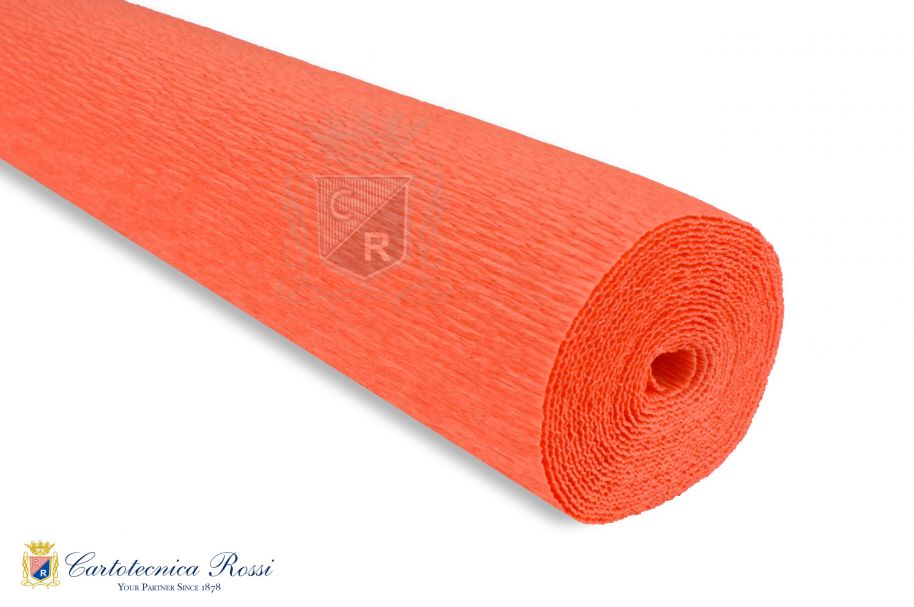 'Superior Florist' Crepe Paper 180g (144 g/m²) 50x250 Solid Colour - Fluo Orange