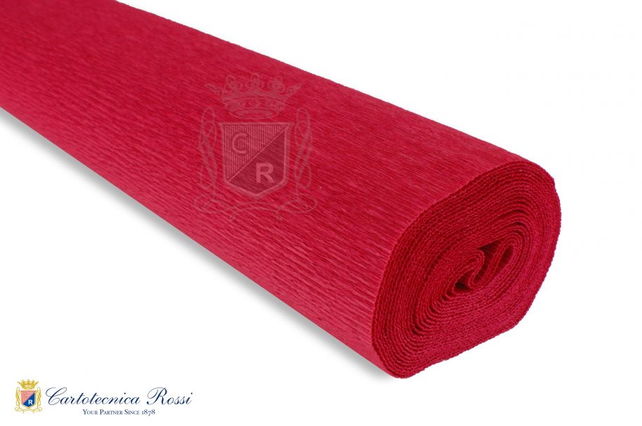 'Superior Florist' Crepe Paper 180g (144 g/m²) 50x250 Solid Colour - Soft Red