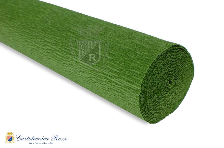 Crespate 'Fioristi Superior' 180g (144 g/m²) 50x250 Tinta Unita - Verde Foglia