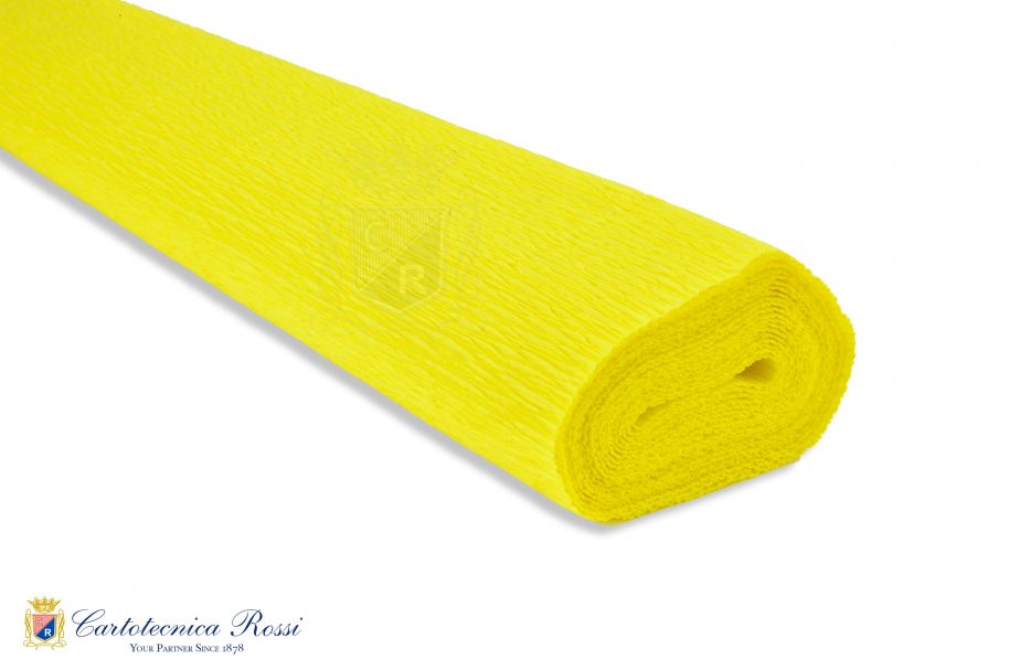 'Florist' Crepe Paper Water Resistant 140g (112 g/m²) 50x250 Solid Colour - Yellow