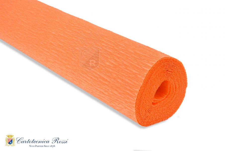 'Florist' Crepe Paper Water Resistant 140g (112 g/m²) 50x250 Solid Colour - Orange