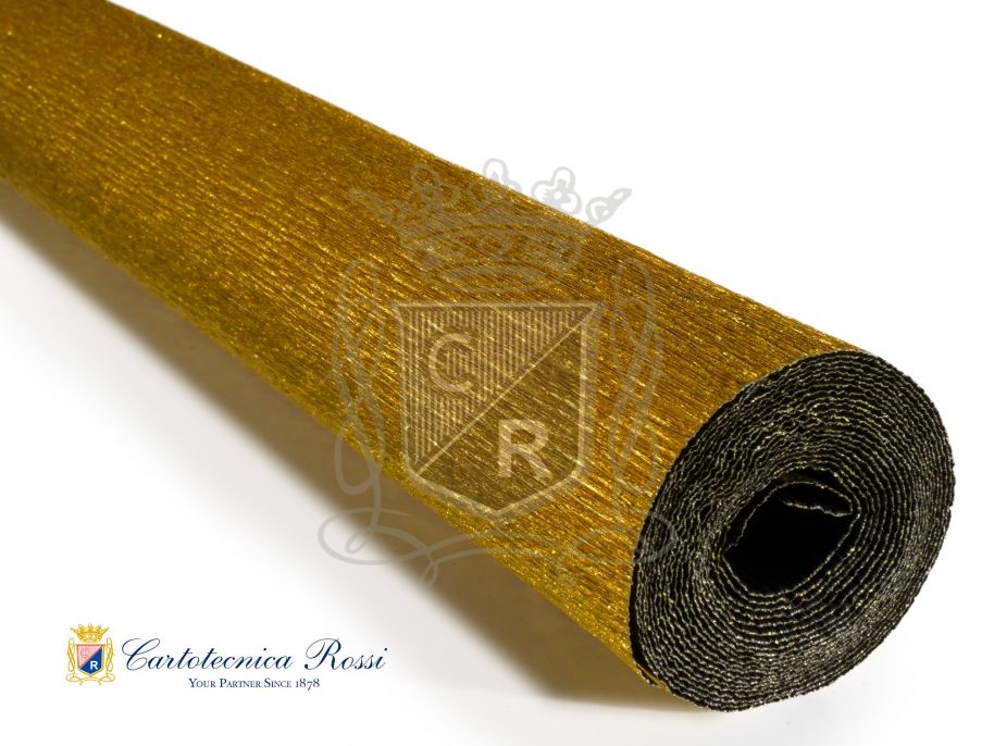 Crespate 'Fioristi Superior' 180g (144 g/m²) 50x250 Metallizzate Bicolor - Oro-Marrone Scuro