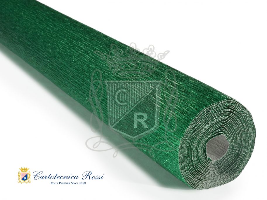 Crespate 'Fioristi Superior' 180g (144 g/m²) 50x250 Metallizzate - Verde Brillante