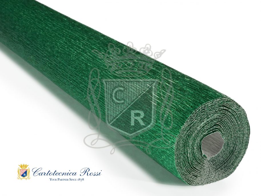 Crespate 'Fioristi' 140g (112 g/m²) 50x250 Metallizzate - Verde Brillante