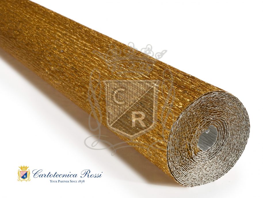 'Florist' Crepe Paper 140g (112 g/m²) 50x250 Metallic - Antique Gold