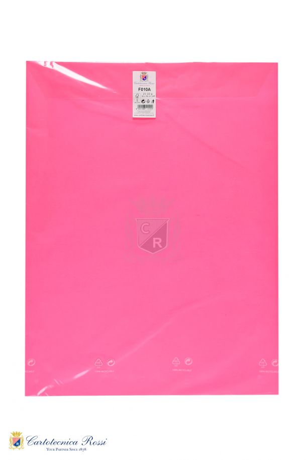 Colored Tissue paper 21 g/m² in Blister with 24 sheets 50x76cm folded - Salmon Pink