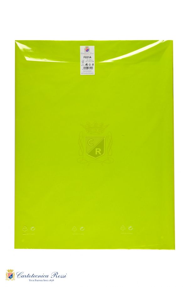 Colored Tissue paper 21 g/m² in Blister with 24 sheets 50x76cm folded - Acid Yellow 