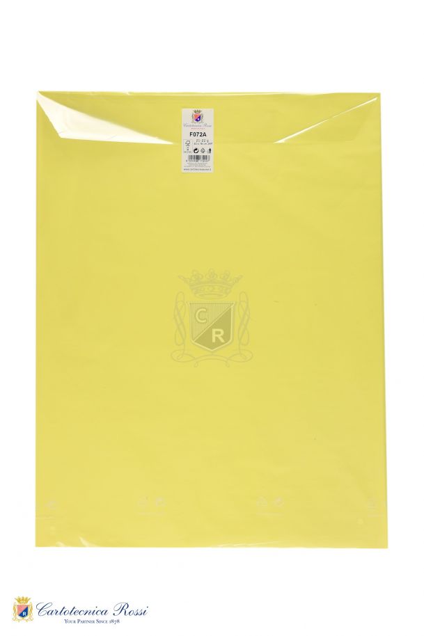 Colored Tissue paper 21 g/m² in Blister with 24 sheets 50x76cm folded - Vanilla Yellow