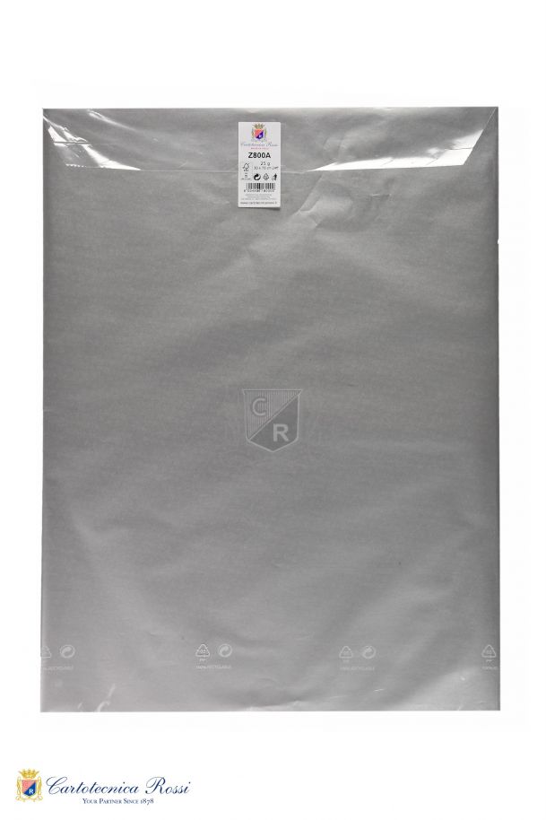 Metallic Tissue Paper 25g/m² in Blister with 24 sheets 50x75cm folded - Silver 