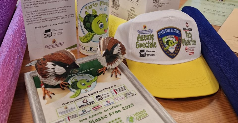 Cartotecnica Rossi main sponsor del progetto Tarty Plastic Free